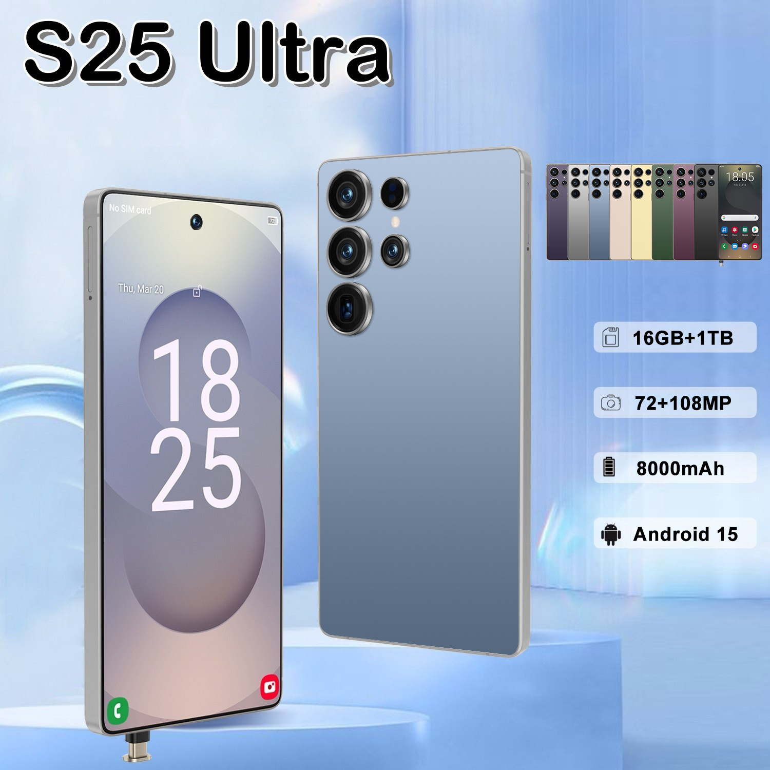 Teléfono móvil transfronterizo S25 Ultra Smartphone 4 + 64GB Pluma incorporada 6.8 pulgadas Teléfono móvil nuevo sin abrir