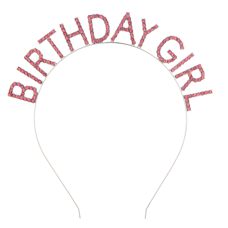 Sweet And Fashion Lady Letter Alloy Birthday Girl Headband display picture 3