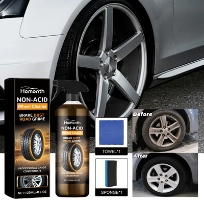 Homonth Car Tire Cleaner Wheel Hub Refurbishment Cleaning Polishing Shine Maintenance Multi-Functional Cleaning Agent