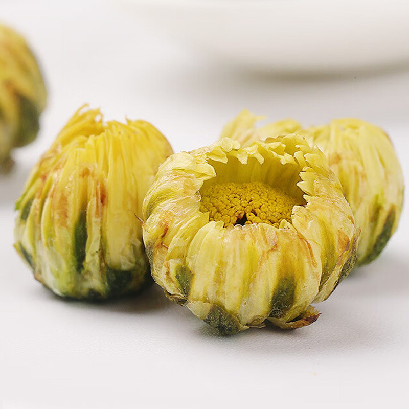 卸売缶詰胎児菊、本物の桐郷胎児菊茶工場直販、40gボトル入り新菊茶