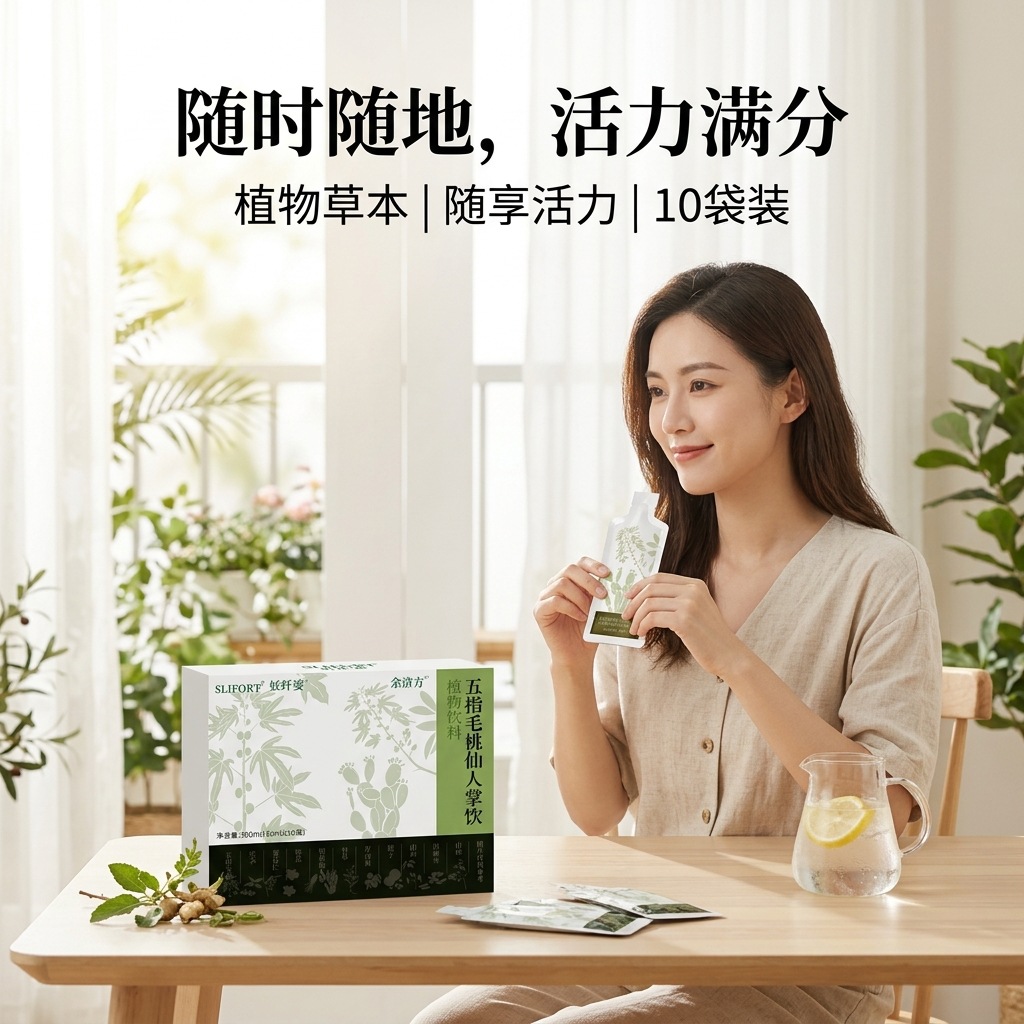 Five Leaf Fig Root Cactus Herbal Drink Ready to Drink Oral Beverage 300ml 10 Bottles overview
