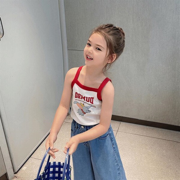 Children's summer thin cartoon cotton vest sleevless for leisure