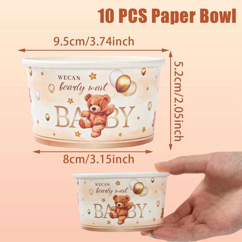 パーティーテーマの紙ボウル パーティー用品アレンジメント 使い捨て紙食器 アイスクリームスナック紙ボウル|undefined