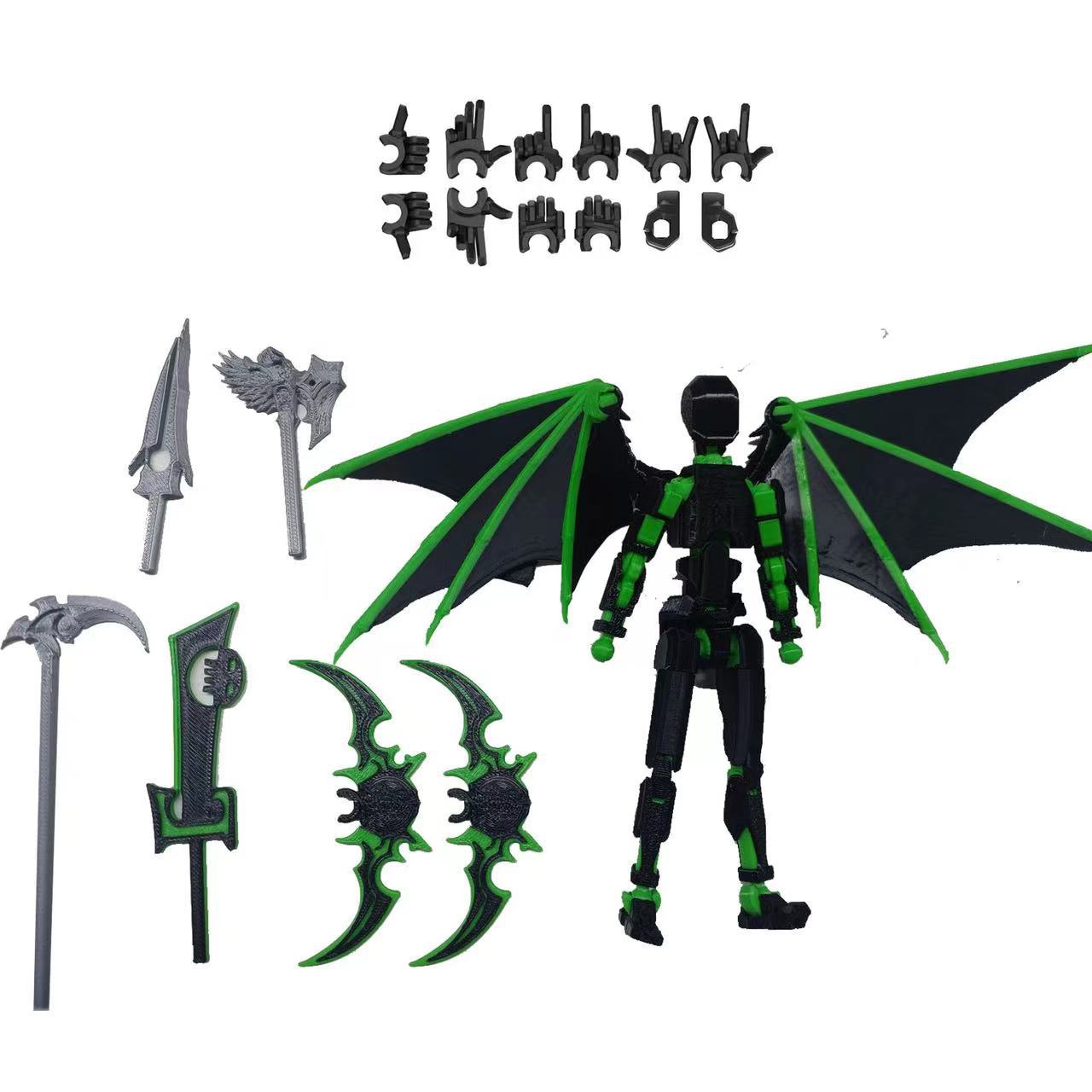 데스 맞춤형 모델(녹색 및 검정색 날개) 완제품