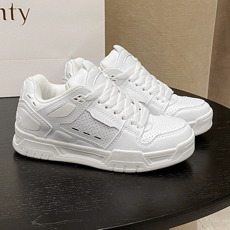 Langzu Женские туфли Прыжки Маленькие белые туфли Весна 2025 Новая повседневная обувь Мужские студенческие пары Спортивная обувь