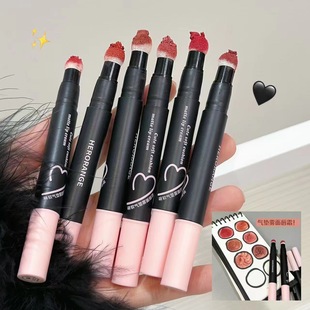 HERORANGE ~ adorable soft air cushion matte lip cream matte velvet lip mud autumn and winter atmosphere white lipstick lip glaze