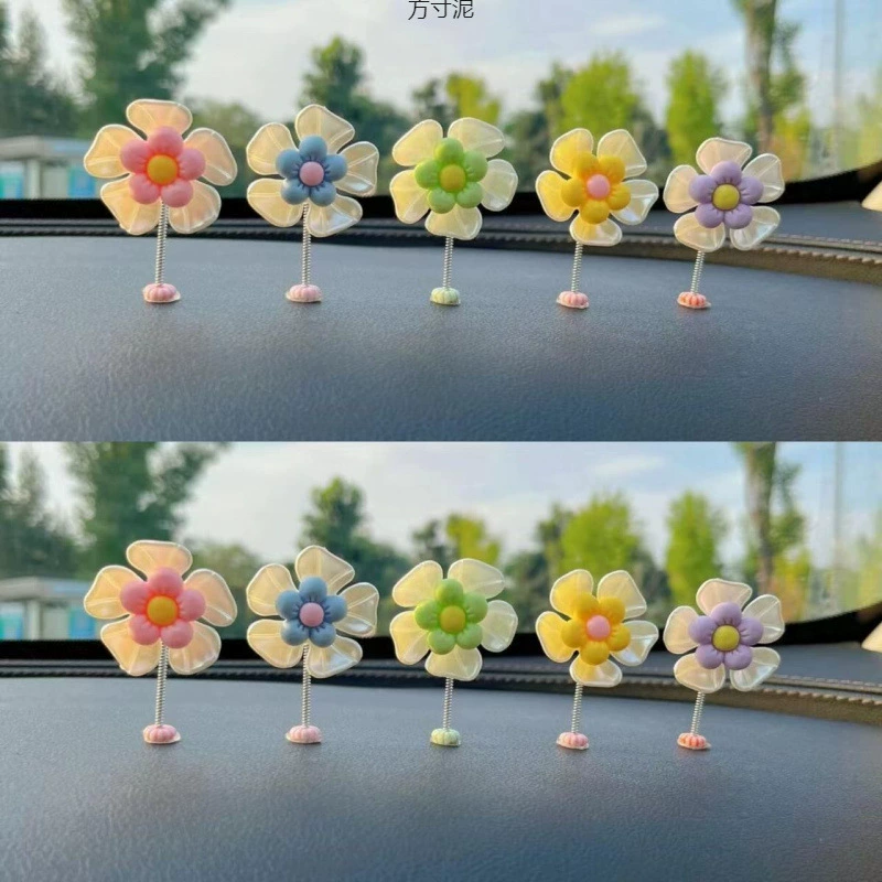 Модные новые автомобильные украшения, украшение на приборную панель, милые свежие качающиеся цветочные украшения, оптовая продажа