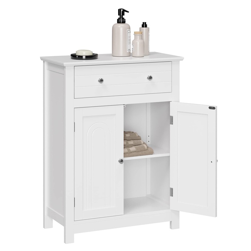 Alquiler de cama y desayuno tipo de piso conveniente gabinete lateral de almacenamiento móvil Nordic doble puerta simple de gran capacidad gabinete de baño