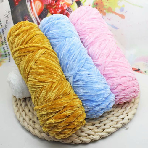 Snowy velvet yarn ball DIY knitting scarf thick yarn violent bear material package crochet hook slippers 