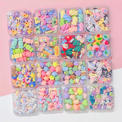 箱入り樹脂部品クリームゴムdiy材料部品卸売り高級アニメ手作り携帯ケースdiy