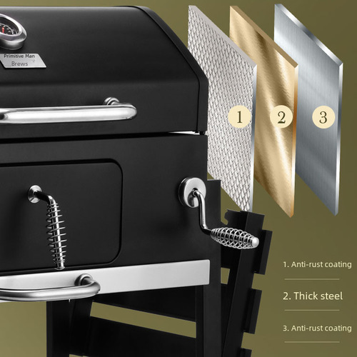 Multifunctional Black Stainless Steel BBQ Grill Outdoor Grill Court Portable BBQ Grill Wholesale Available