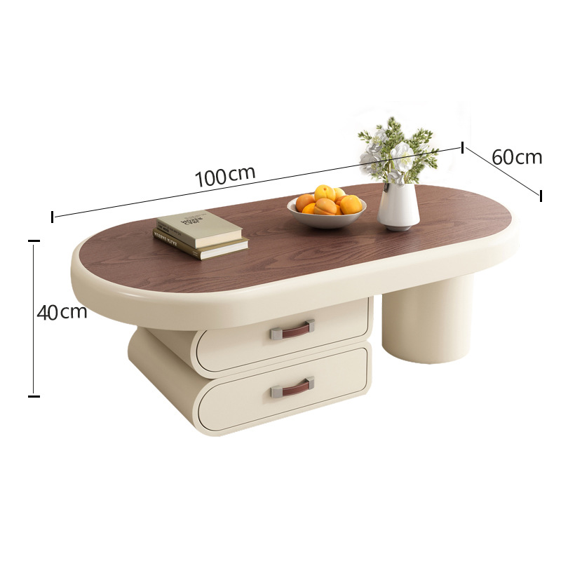 Mesa de té de la sala de estar nuevo diseño moderno de mármol de viento crema