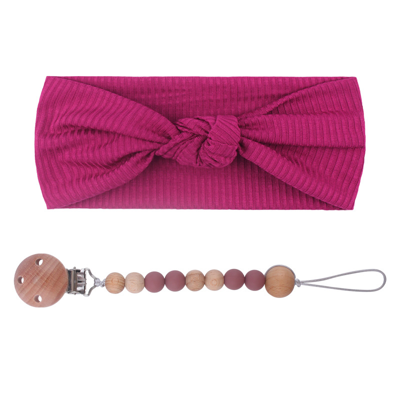 Bebé suministros bebé lindo pelo banda calmante bebé cuentas de silicona mordedor pezón cadena anti-caída traje de cadena Nuevo