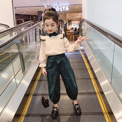 Girl's Fashion Outfit Spring New Stylish Mid-child Spring and Autumn Trendy Girl Spring Clothes 10 Years Old