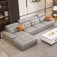 沙发头层牛皮大小户型客厅转角现代简约皮质皮艺沙发整装家具