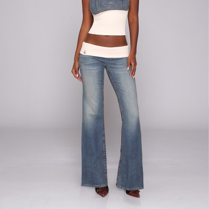 European and American Cross-Border Revice Low-Waist Wholesale Foreign Trade Aliexpress Tk Low-Waist Jeans Y2K Flared Denim Pants European and American Cross-Border Revice Low-Waist Wholesale Foreign Trade Aliexpress Tk Low-Waist Jeans Y2K Flared Denim Pants