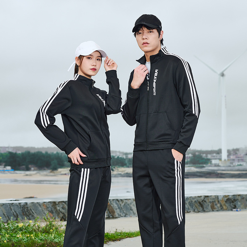 Trajes de hombre transfronterizos primavera y otoño comercio exterior ropa deportiva tendencia ocio versátil vestido de otoño abrigo de cuello de dos piezas para hombres image 5