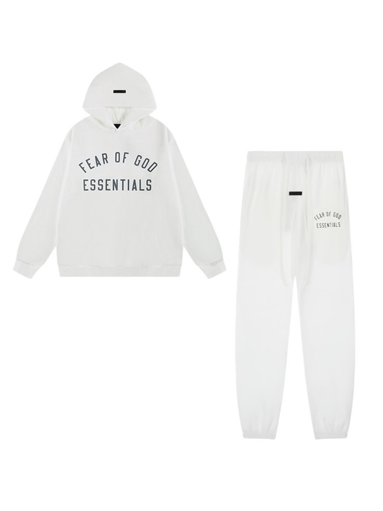 FOG ESSENTIALS Temporada 10 Impresión de letras de estilo americano Suéter Suelto Set de moda masculina Transfronterizo
