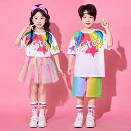 六一儿童啦啦队多巴胺演出服小学生运动会幼儿园蓬蓬裙班服合唱服
