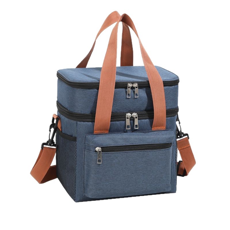 Bolso de hielo de aislamiento térmico de doble capa transfronterizo bolso de picnic al aire libre bolso de arroz con bolso de almuerzo de mensajero bolso bento para viajar al trabajo