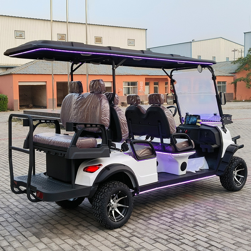 Electric Golf Cart Hotel Shuttle 4/6 Seater Resort Sightseeing Car