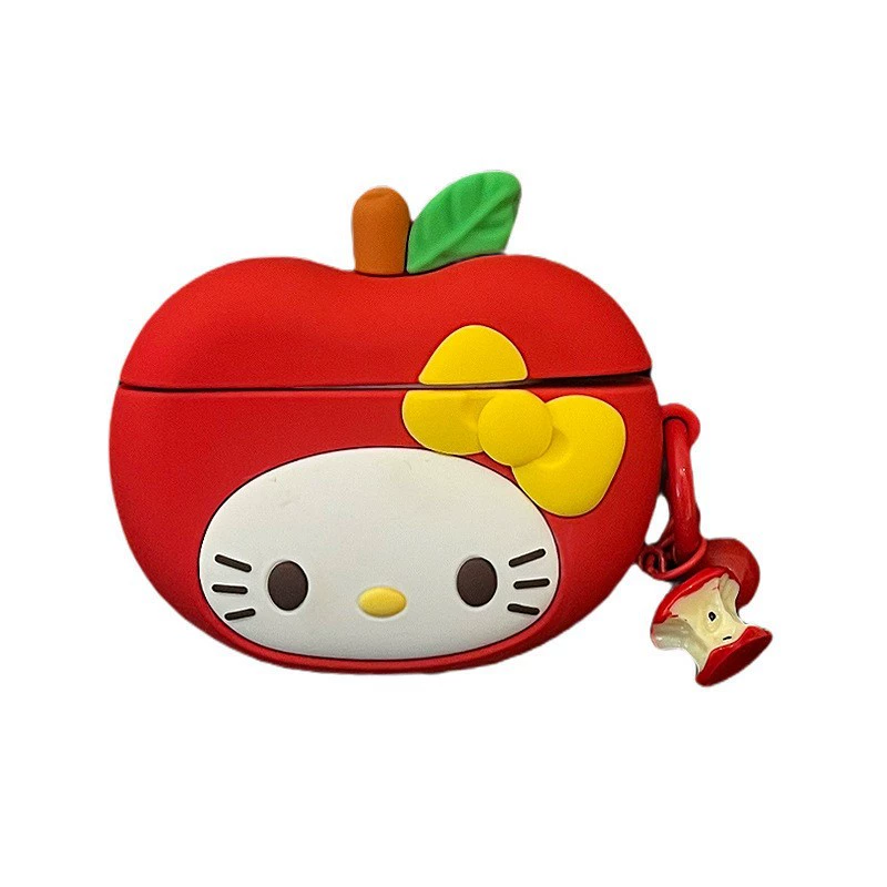 Apple, cartoon headphones, compatible protective case, print, pro3, bluetooth, 3/4