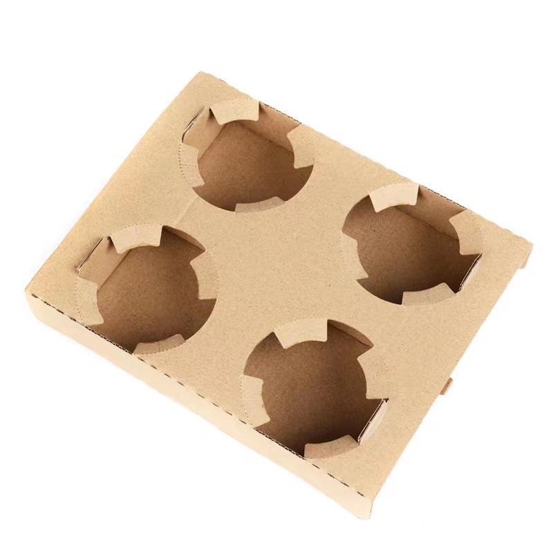 Engrosamiento de tres capas plegable desechable corrugado portavasos café leche té bebida para llevar Universal solo doble cuatro portavasos orden