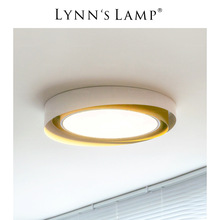 Lynn&amp;#39;s立意 北欧简约吸顶灯 卧室书房圆形led白金轻奢极