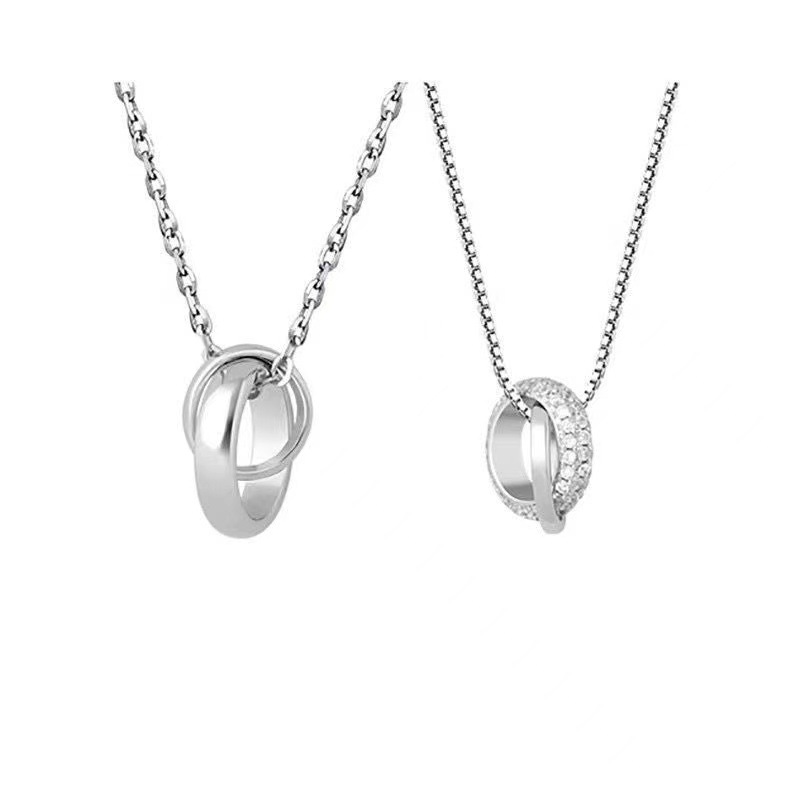 Modern Mobius Pendant Necklace For Men In Stainless Steel_voghion.com