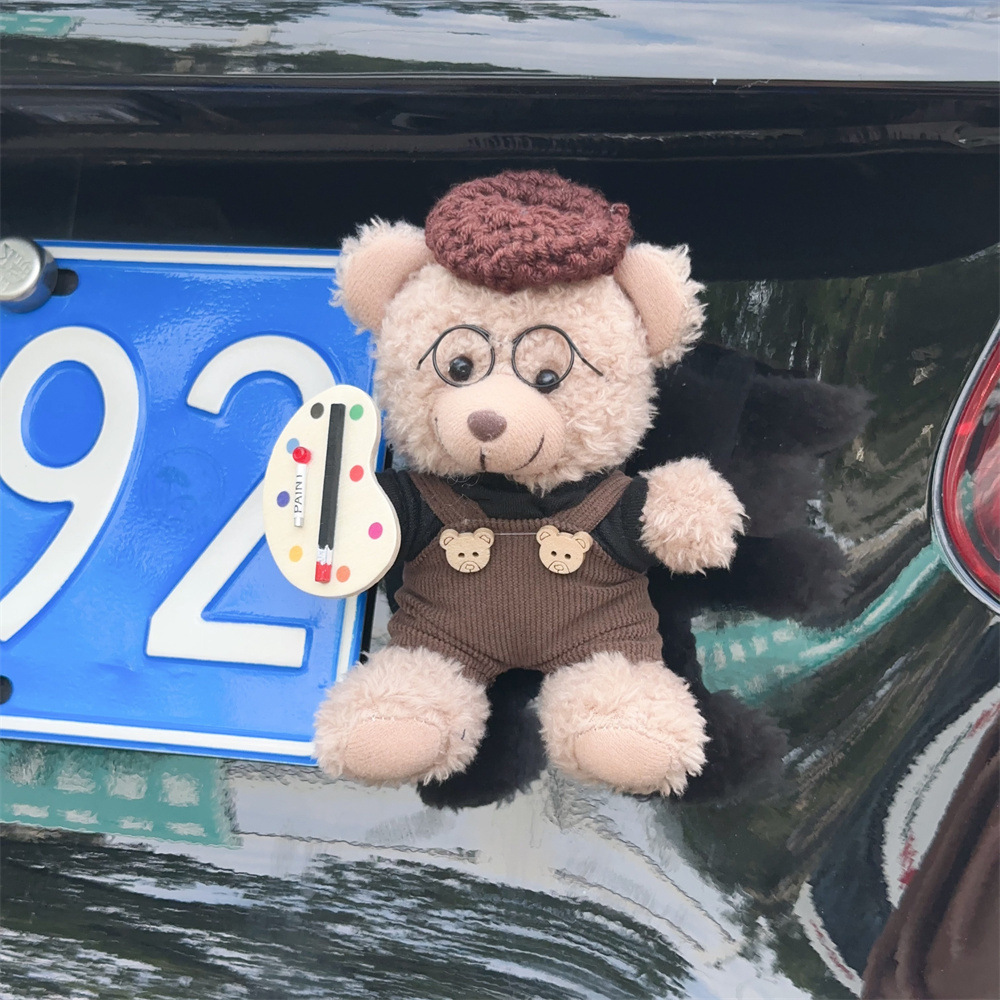 Personalidad encantadora del oso en línea decoración de la cola del automóvil adornos muñecas de peluche fuera del automóvil suministros de automóvil estables