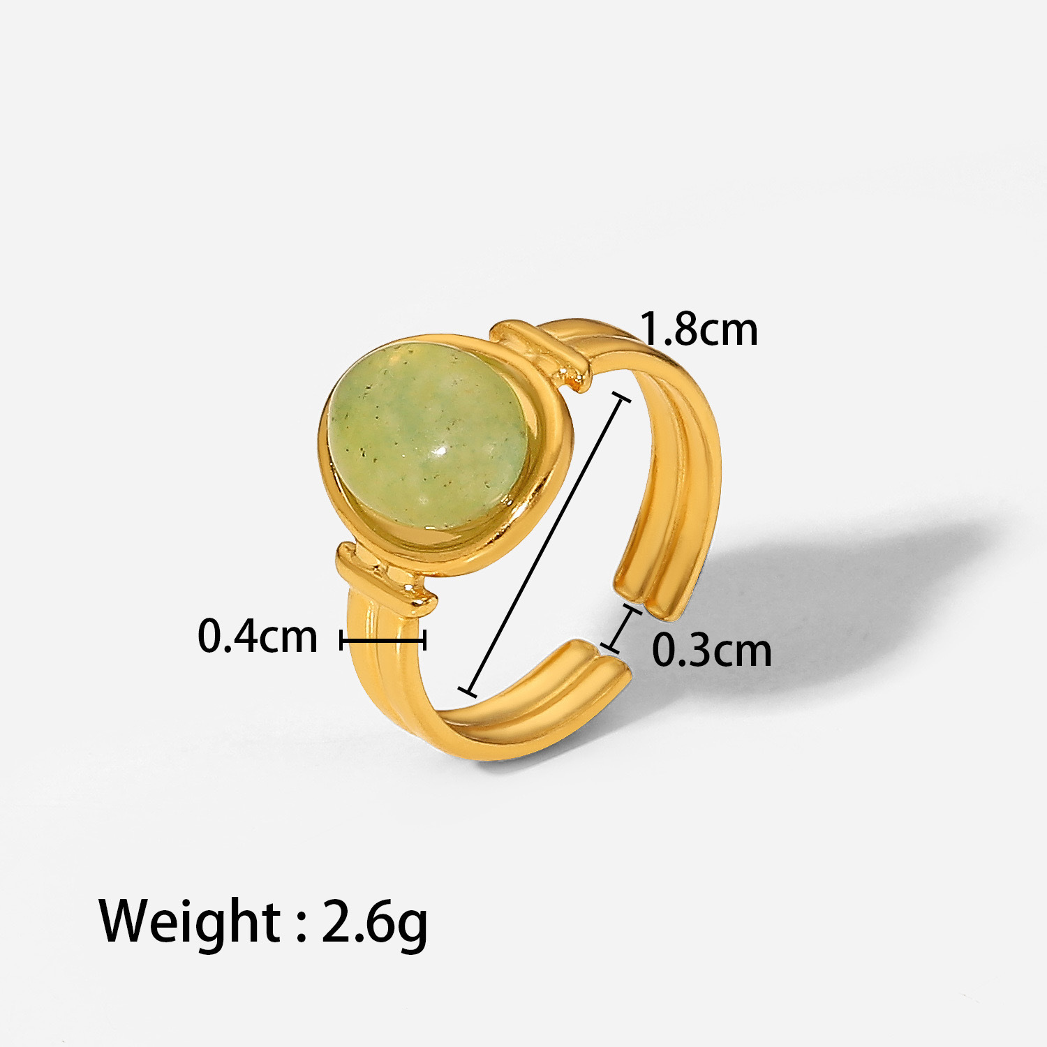 Women's Gender Wholesale Jewelry Retro Oval 304 Stainless Steel Open Rings