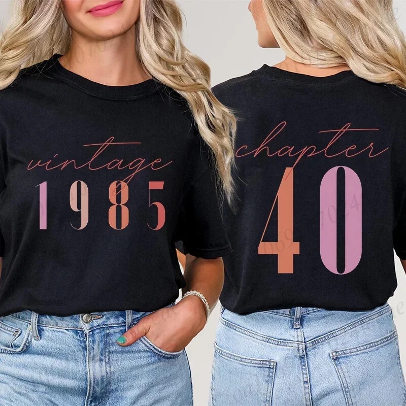 Women's Classic T-Shirt 40 Milestone Best Friend Classic T-Shirt for Women Retro 40Th Birthday Top Women's Classic T-Shirt 40 Milestone Best Friend Classic T-Shirt for Women Retro 40Th Birthday Top