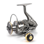 跨境路亚仿车轮远投鱼线轮加大斜口线杯筏钓轮渔线轮全金属纺车轮