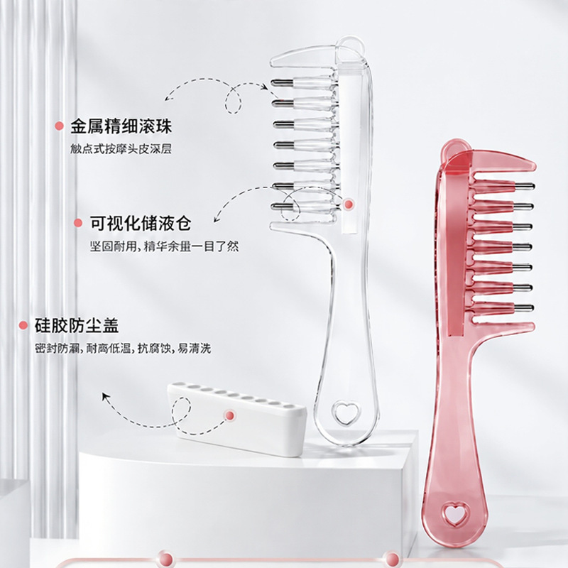 Scalp Liquid Applicator Comb, Hair Care Scalp Massage Comb, Essential Oil Applicator Comb, Hair Care Liquid Applicator, Roller Ball Applicator Comb Scalp Liquid Applicator Comb, Hair Care Scalp Massage Comb, Essential Oil Applicator Comb, Hair Care Liquid Applicator, Roller Ball Applicator Comb