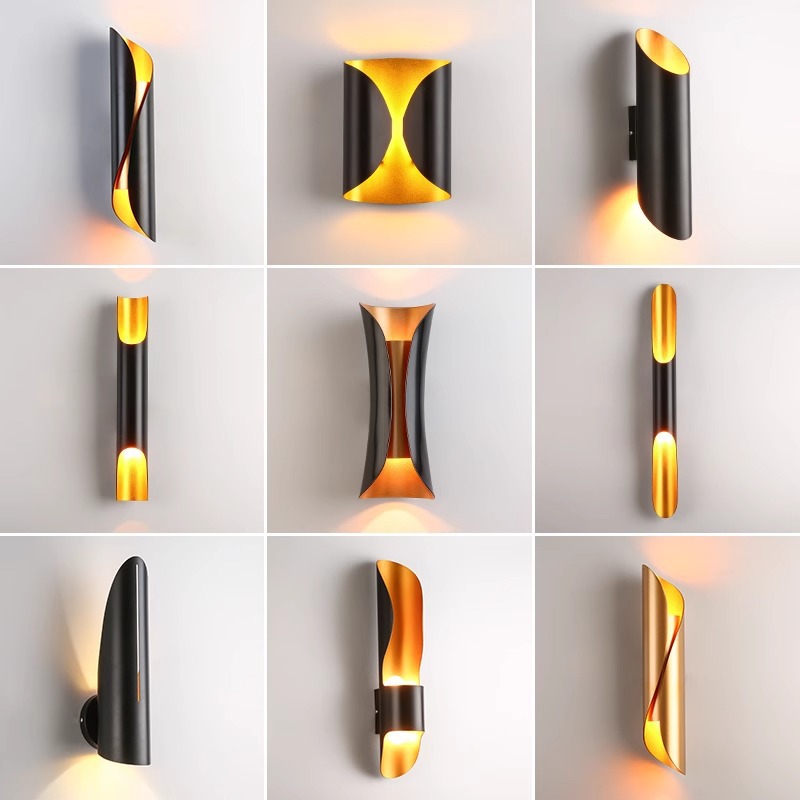 Lámpara de pared de lujo ligera transfronteriza sala de estar hotel apartamento pasillo dormitorio lámpara de noche personalidad creativa restaurante lámpara de pared de alta gama