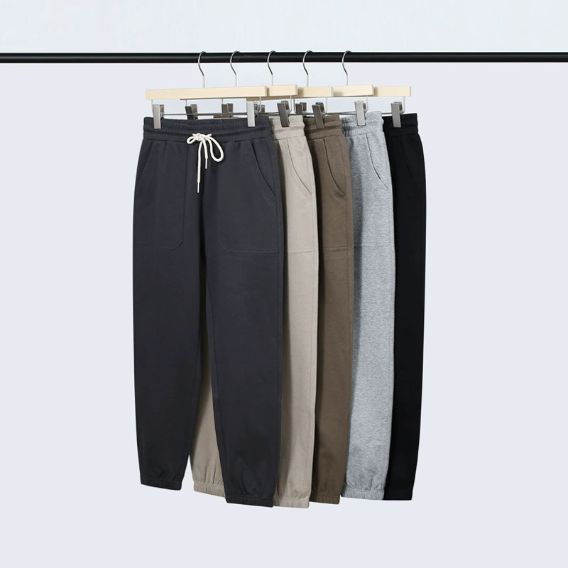 Мужские брюки из хлопкового твила в стиле ретро для пар, зауженные повседневные спортивные штаны в японском стиле, винтажный повседневный стиль.