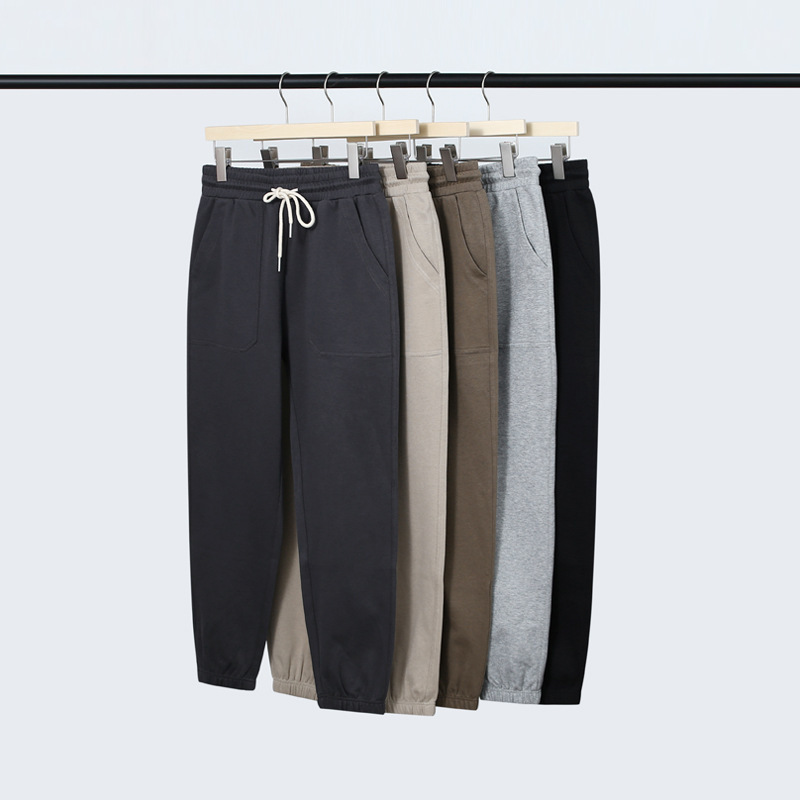 Men's Vintage Twill Cotton Casual Jogger Pants for Couples, Japanese Style Slim Fit Sweatpants