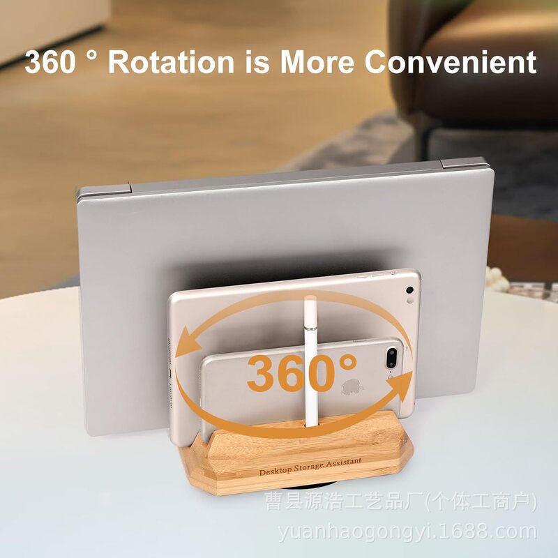 Wooden Laptop Stand Vertical Functional Desktop Storage Rack Vertical Tablet PC Multifunctional Storage Rack