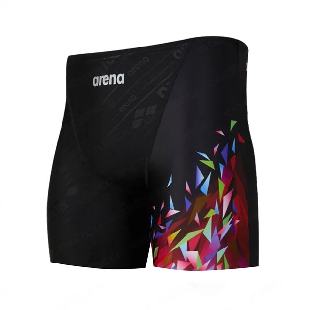 Men's Printed Sports Training Swimsuit Swimming Trunks Beach Tights Shorts Quick-Drying Surfing Pants