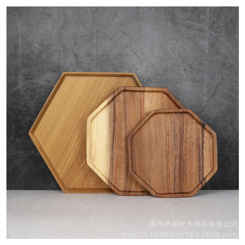 Suministro directo de fábrica de madera maciza plato de fruta creativa bandeja de madera irregular placa de madera de protección del medio ambiente en stock al por mayor
