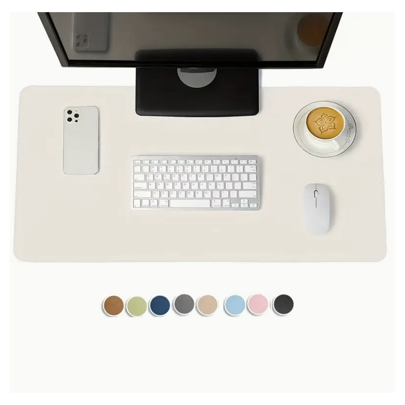 Leather Mouse Pad Cross-Border Extra Large Waterproof and Stain-Resistant Computer Desk Pad Office Desk Pad Solid Color High-End Eye Protection