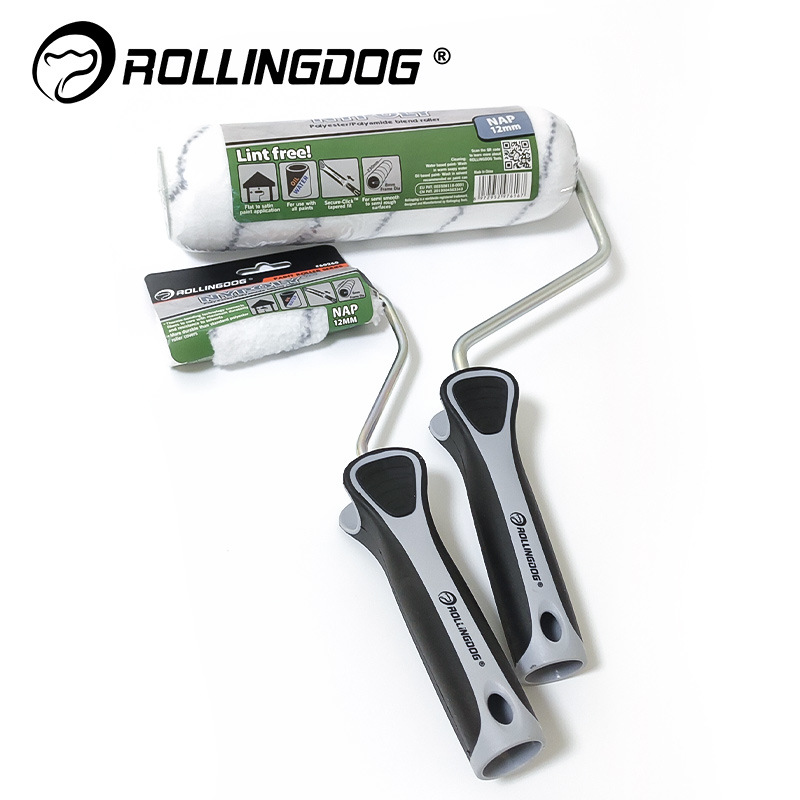 rollingdog滚动狗进口乳胶漆滚筒刷 细毛刷墙工具平整细腻60258
