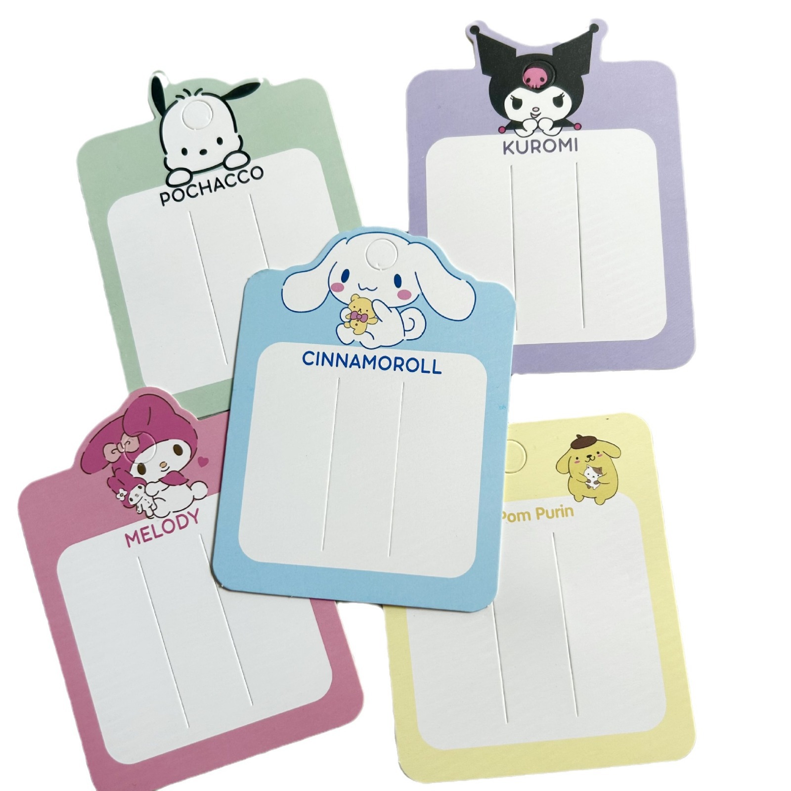 Caricatura infantil Kulomi jade cane perro tarjeta de cabello papel adorable bolsa de tarjetas para el cabello diy tarjeta de cabello hecha a mano