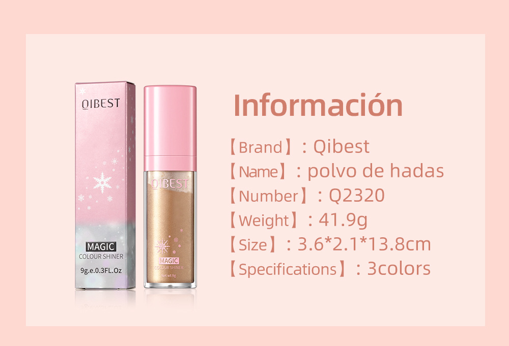QIBEST High-Gloss Pat Powder, High-gloss Pearlescent Sparkling Fairy Powder, Full-body brightening Natural Three-dimensional Loose Powder, Contouring Powder undefined