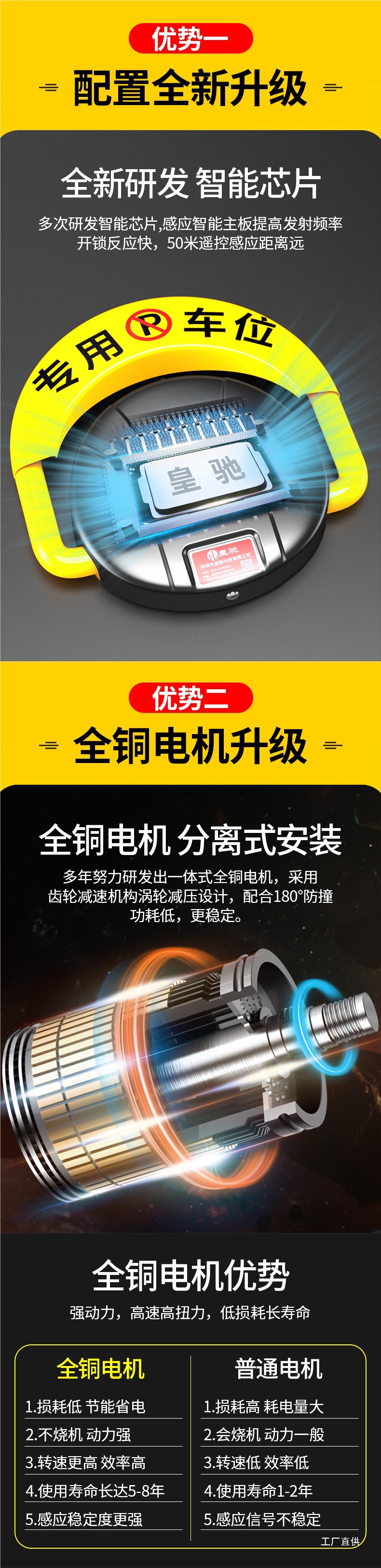 Smart Sensor Remote Control Parking Space Lock Thickened Anti-Collision Parking Space Anti-Occupancy Device No-Drill Parking Block