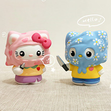 【99%无瑕疵】Kitty蒙面恶搞系列香薰石膏娃娃白坯DIY手工