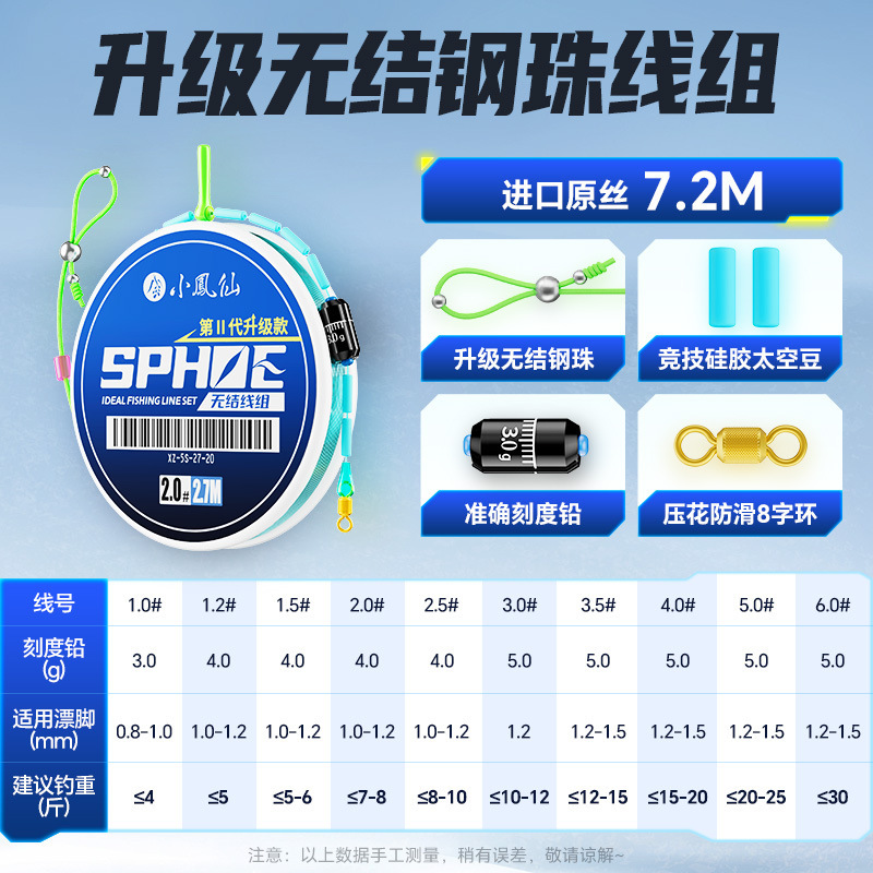 7.2m upgraded steel ball wire set without sections