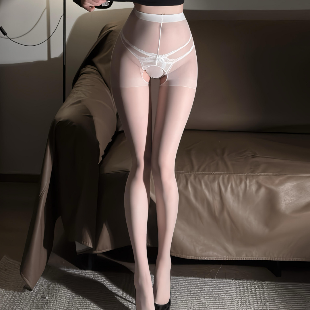 セクシーストッキングの情調の制服の黒い糸の股の開きのズボンの靴下の純粋な欲のセクシーなjkの長い筒の白い糸のすねの靴下の女性の3003