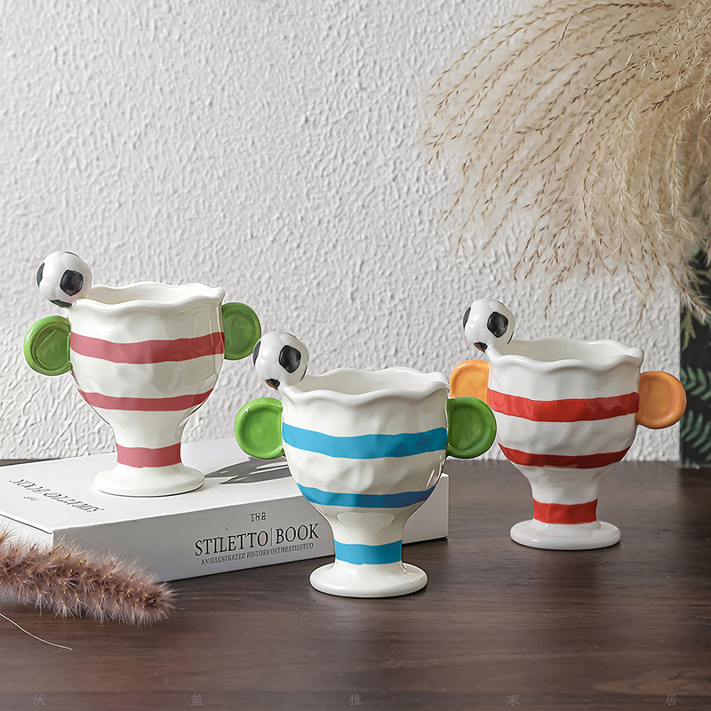 Creative World Cup Football Mug, Ceramic Coffee Cup, Afternoon Tea Drinking Cup, Beer Cup, Birthday Gift, Souvenir Gift