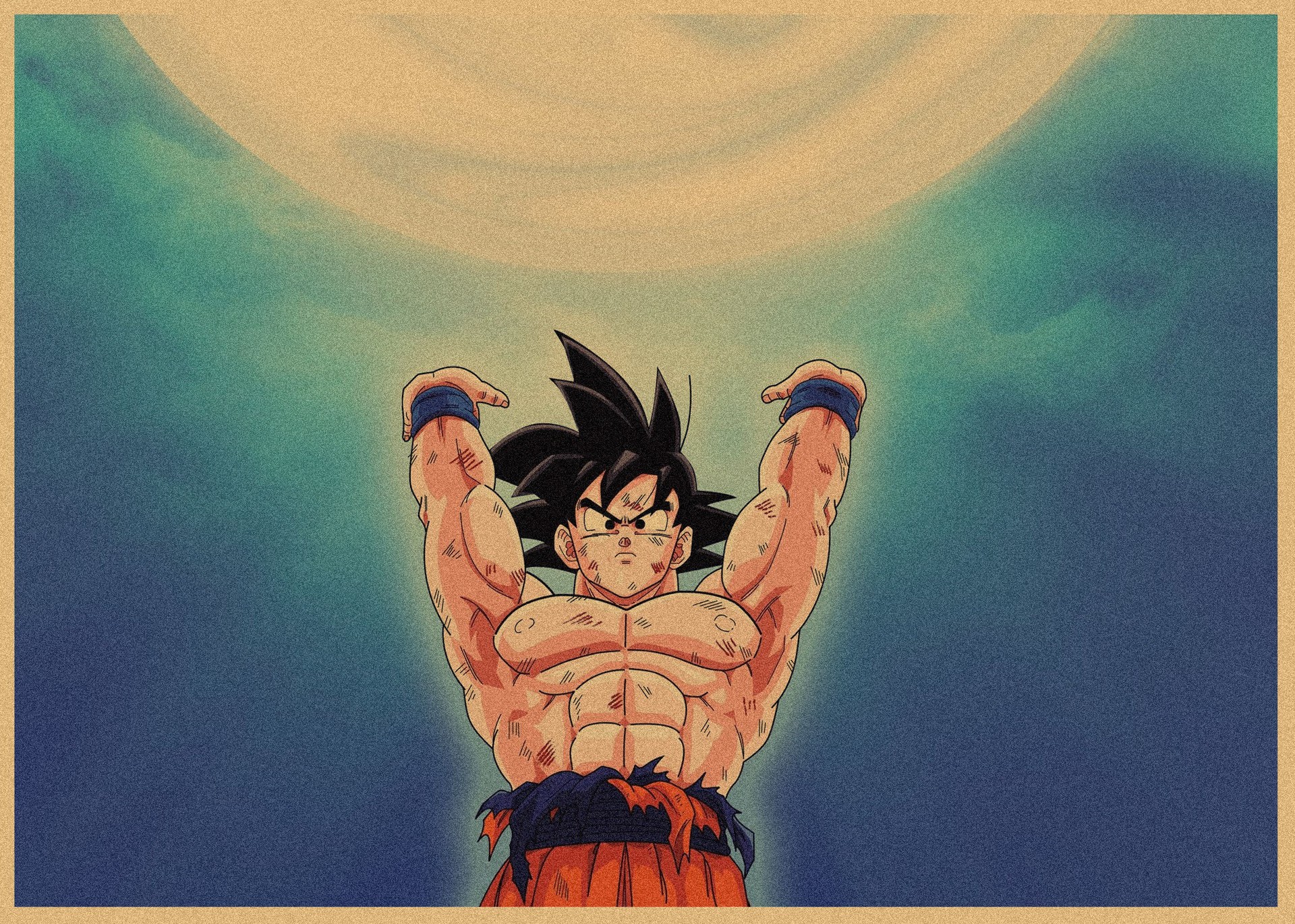 日本式アニメ七龍珠アラレ復古クラフト紙ポスター鳥山明装飾画孫悟空壁画316